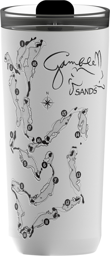 golf course design on 20oz tumbler